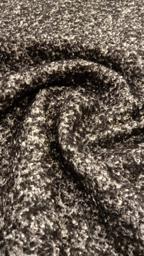 Пальтовая Букле Меланж чёрная/белая