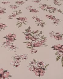 Штапель  Цветы на розово-персиковом