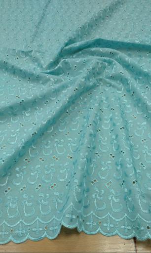 Шитьё на хлопке рис.1 бирюзовое