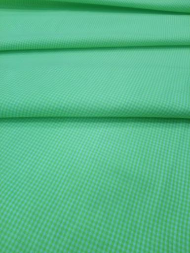 Клетка Виши хлопок лайм/белый