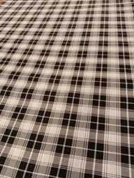 Габардин клетка белый/чёрный