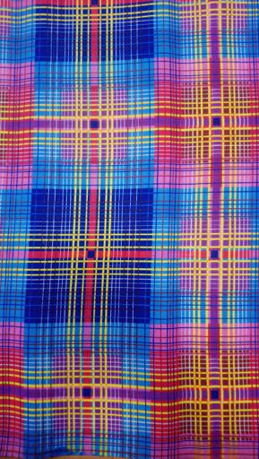 Бязь шотландка синий