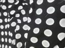 Штапель горошек белый на черном диаметр 3.2см