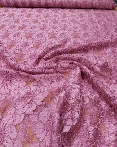 Кружево капрон на атласе розовое