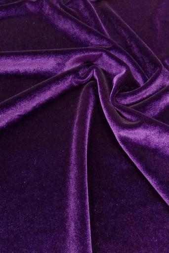 Бархат-стрейч фиолетовый