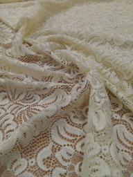 Кружево стрейч плотное молочное