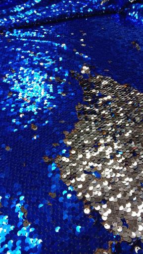 Пайетка двусторонняя электрик/серебро