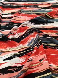 Плательная Полоски красные