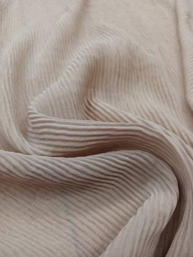 Шифон-плисе молочный