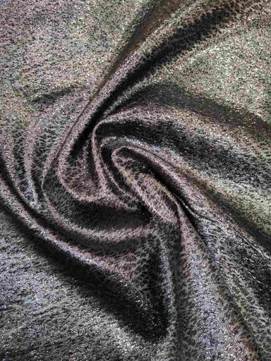 Парча Топаз с узором чёрная