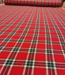 Костюмная клетка  красная/чёрная