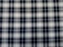 Габардин клетка тёмно-синий/белый