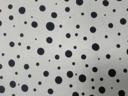 Штапель горошек черный на белом разного диаметра