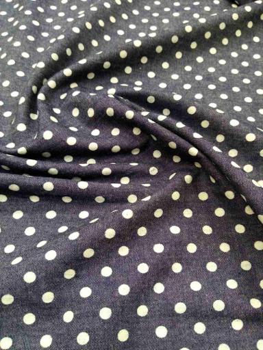 Джинс стрейч Тенсил Горох тёмно-синий