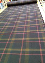 Костюмная клетка синяя/коричневая/розовая