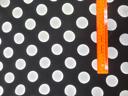 Штапель горошек белый на черном диаметр 3.2см