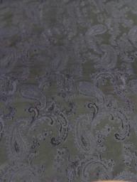 Подкладочная жаккардовая поливискоза Пейсли серо-синяя