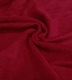 Флис однотонный бордовый